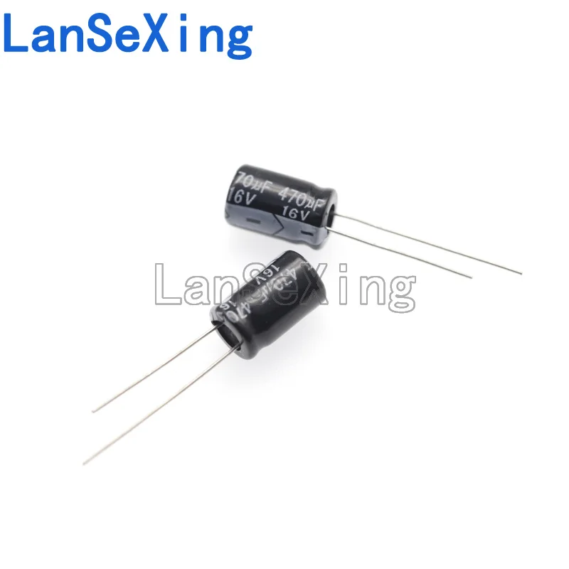 16v470uf electrolytic capacitor with a volume of 8 * 12 electronic components 16v 470 microf inline aluminum electrolytic capaci