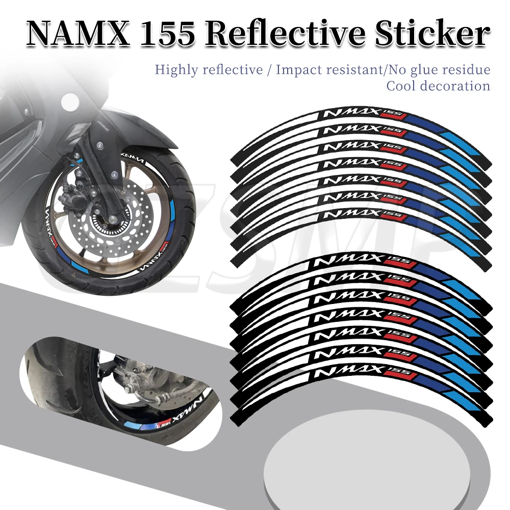 

Fit for NMAX 155 NMAX-155 2020 - 2022 2021 Motorcycle Wheel Sticker Rim Strips Tape Decal