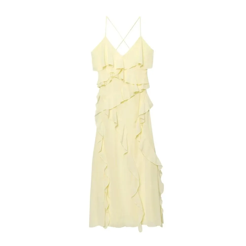 

Beach Vaion Sle V-Ne Svel Многослойная декоративная женская длинная юбка-стойка Sweet Sle Ci Walk Подходит