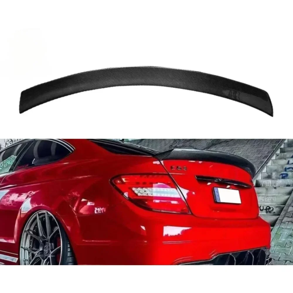 

New! For Mercedes Benz W204 C63 Carbon Fibre Tail Spoiler Modification with Fixed Wing Car Accessories Body Kits Trim Automotive