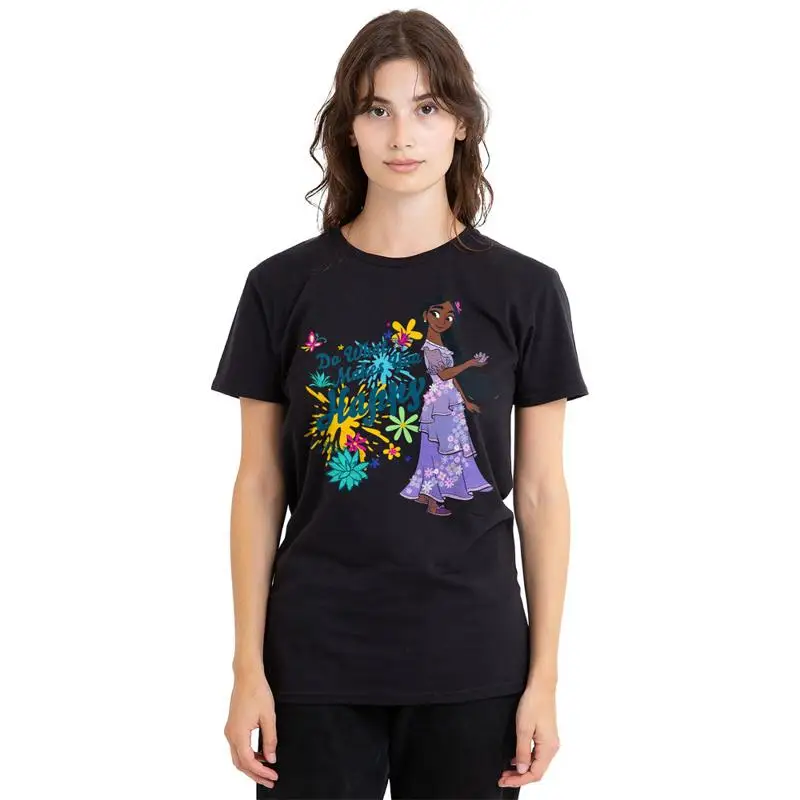 

Футболка Encanto Isabela Do What Makes You Happy, черная, S 2XL