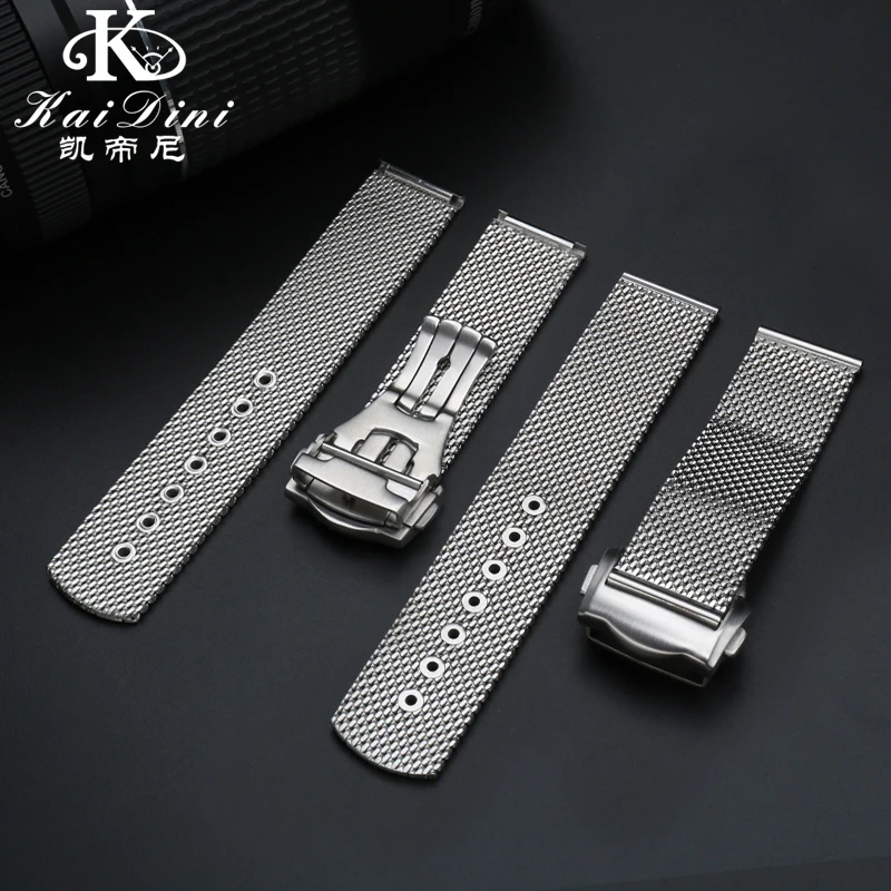 สายนาฬิกามิลานเหล็ก20มม. สำหรับ Omega Seamaster 007สายนาฬิกา AT150ฮิปโปแคมปัส300ใหม่