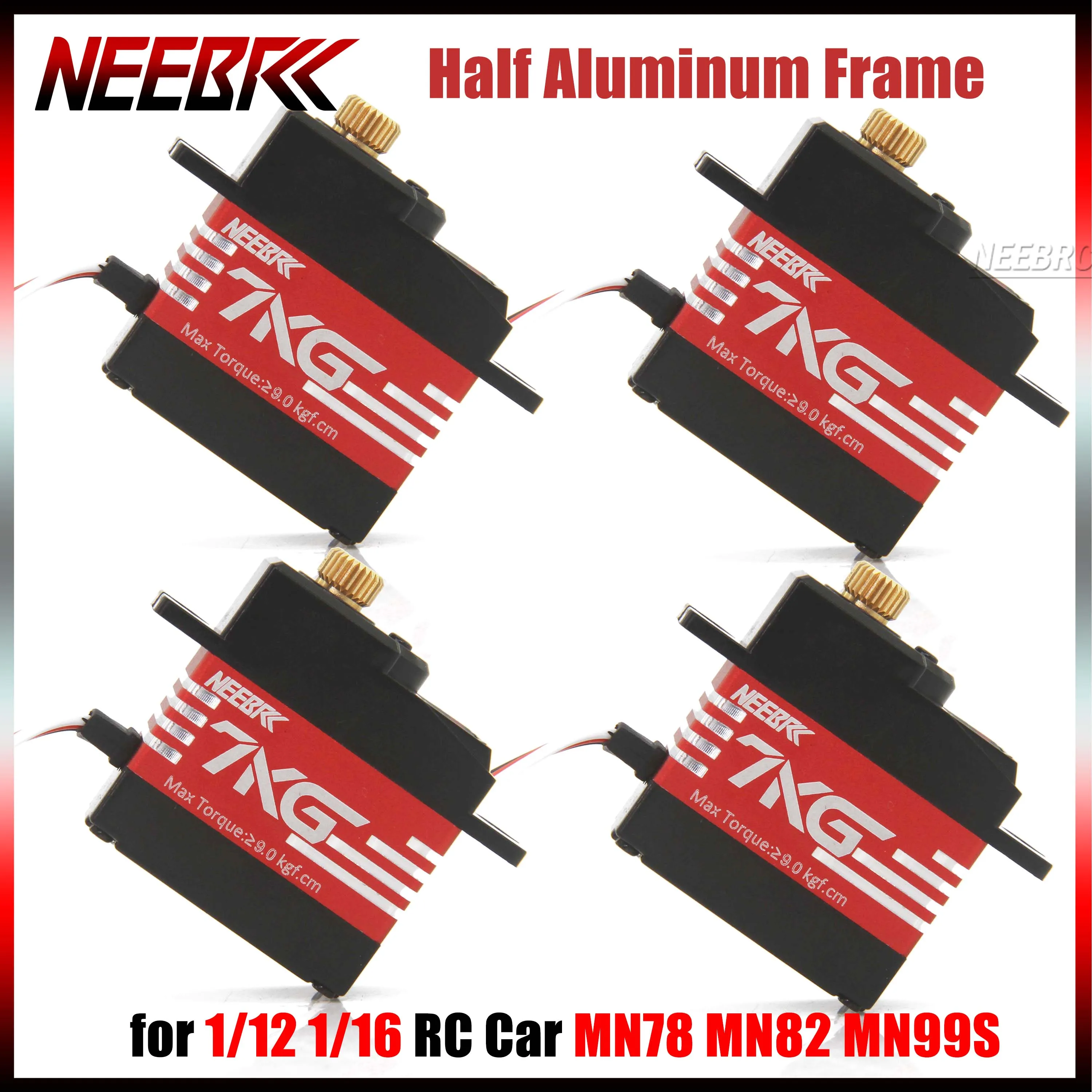 

7KG 21G 17G Digital Servo Half Aluminum Frame Metal Gear for 1/12 1/16 RC Car MN78 MN82 MN99S WLTOYS MJX Hyper Go Boat Airplane