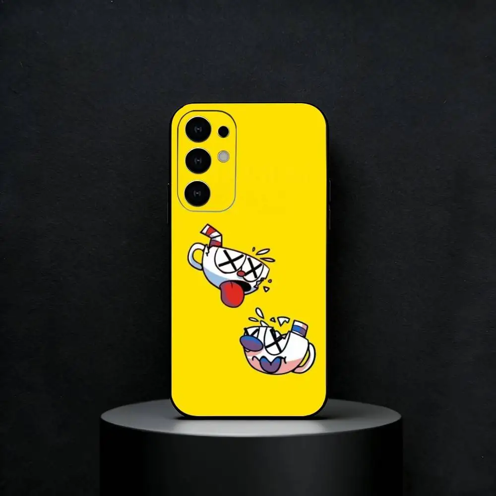 Game C-Cuphead  Phone Case For Samsung S25,24,23,22,30,21,10,9,Ultra,Plus,FE 5G Black Soft Case