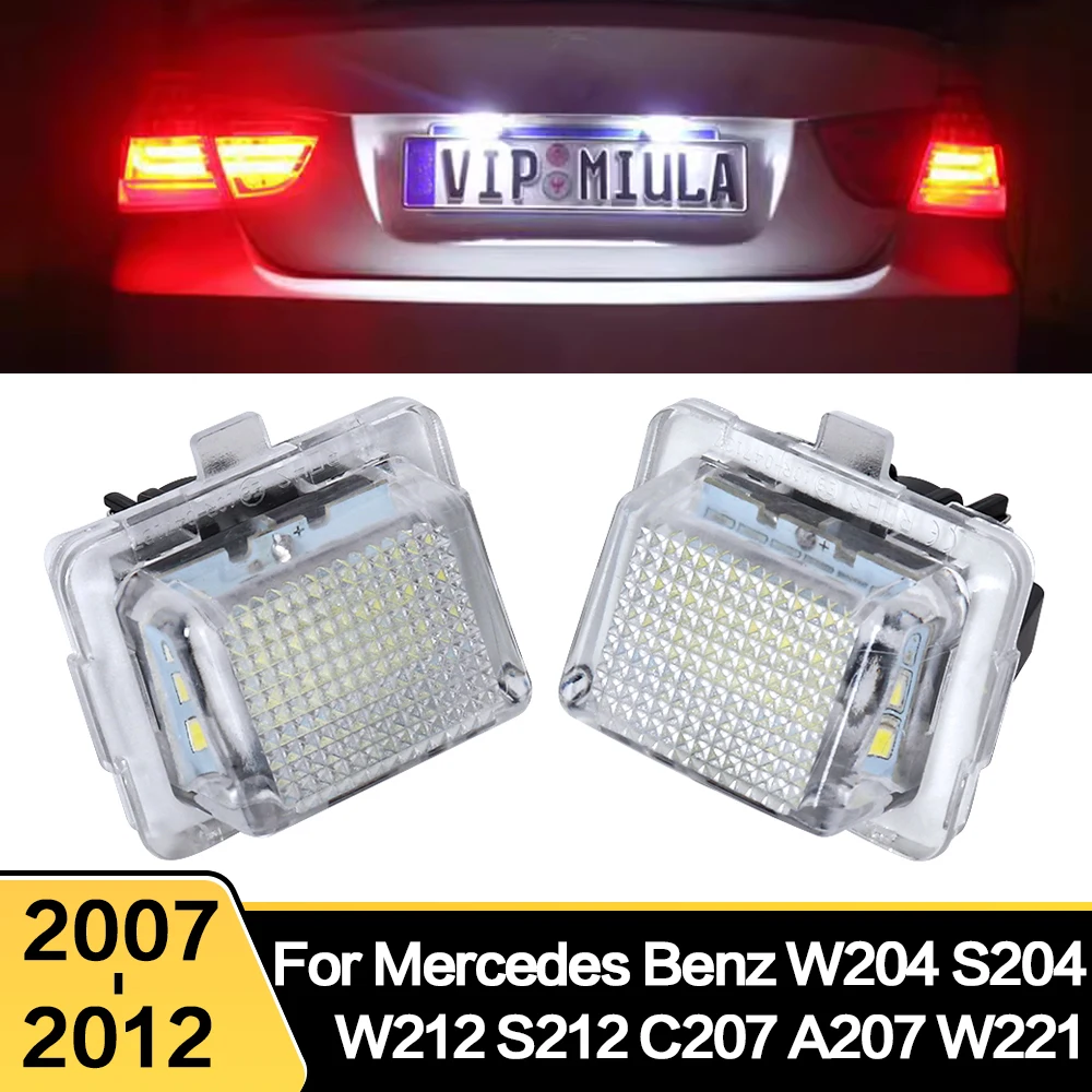 LED Car License Plate Light Bulbs Lamp Accessories For Mercedes Benz W212 S212 W204 S204 C207 A207 W221 C E S CL Class C180 C200