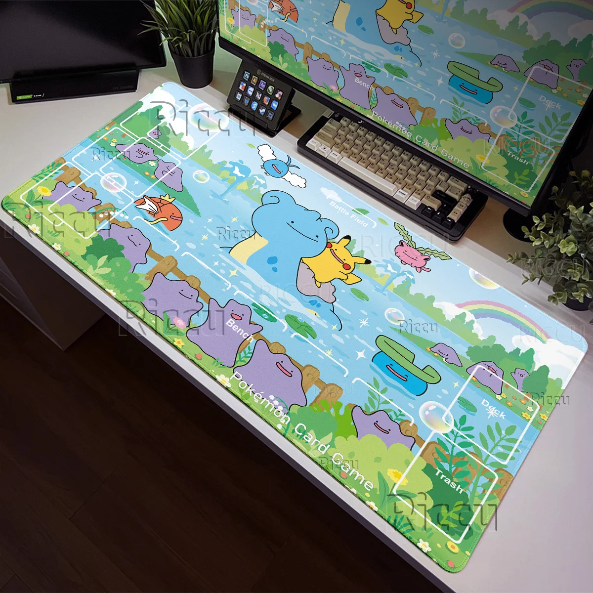 Anime Cartoon Pokémon Ditto Series Mouse Pad XXL Laptop Keyboard Home Office Setup Computer PC Gamer Game Card Pads DIY TableMat