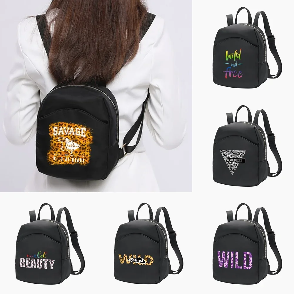 Feminina Backpack Casual Bookbags Women Small Backpack Travel Daypack Wild Pattern Series 2024 New Ladies School Backpack