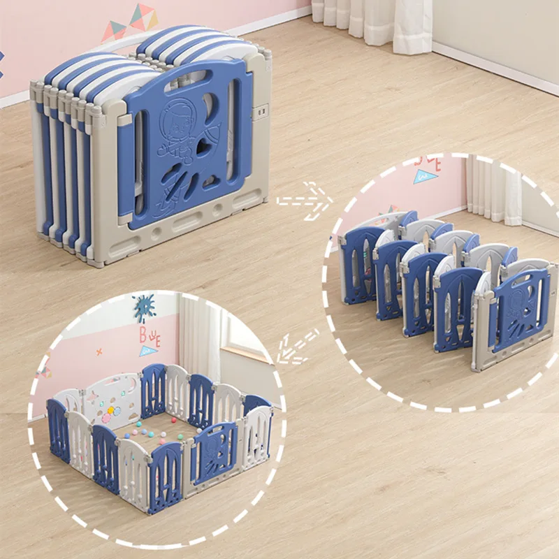 سياج ألعاب الأطفال الواقي للأطفال، سياج بلاستيكي قابل للطي للمنزل الداخلي، سياج بلاستيكي للرضع والأطفال الصغار #4