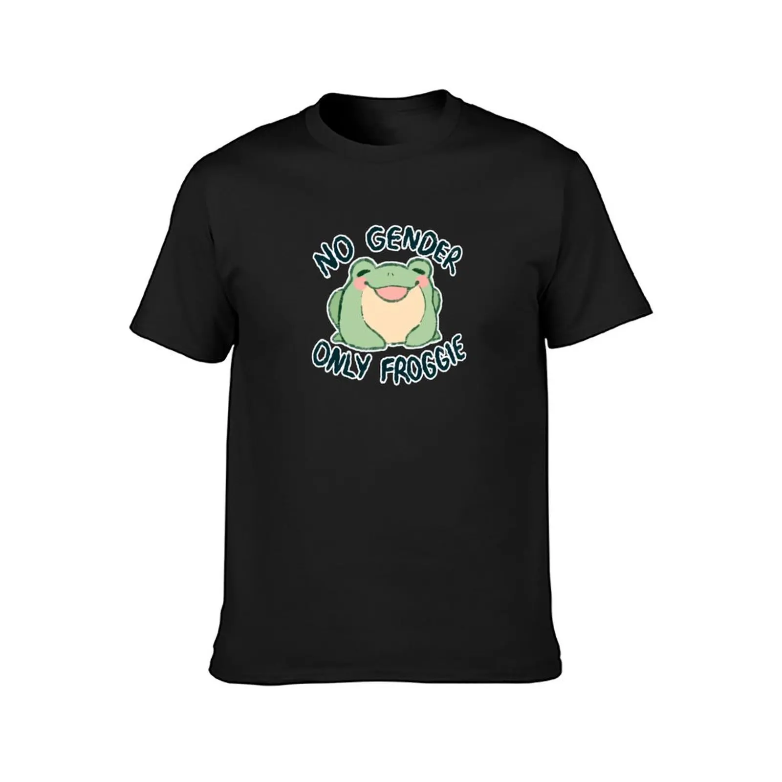 NO GENDER, ONLY FROGGIE T-Shirt aesthetic clothes korean fashion summer top slim fit t shirts for men