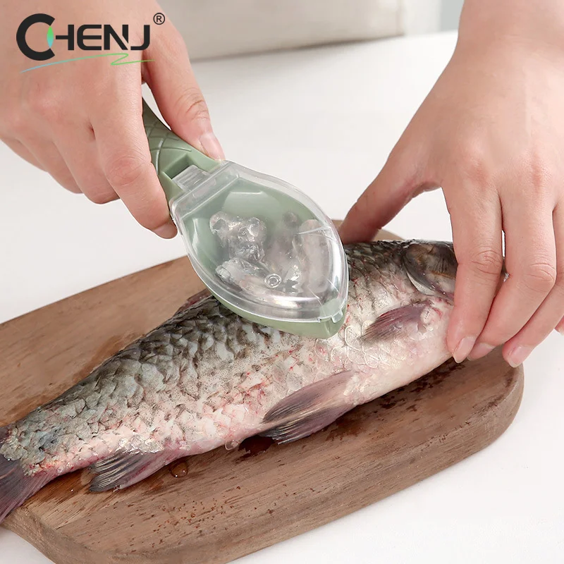 

Fish Scales Graters Scraper Fish Cleaning Tool Scraping Scales Device With Cover Home Kitchen Cooking Fishing Tool Pesca Tackle