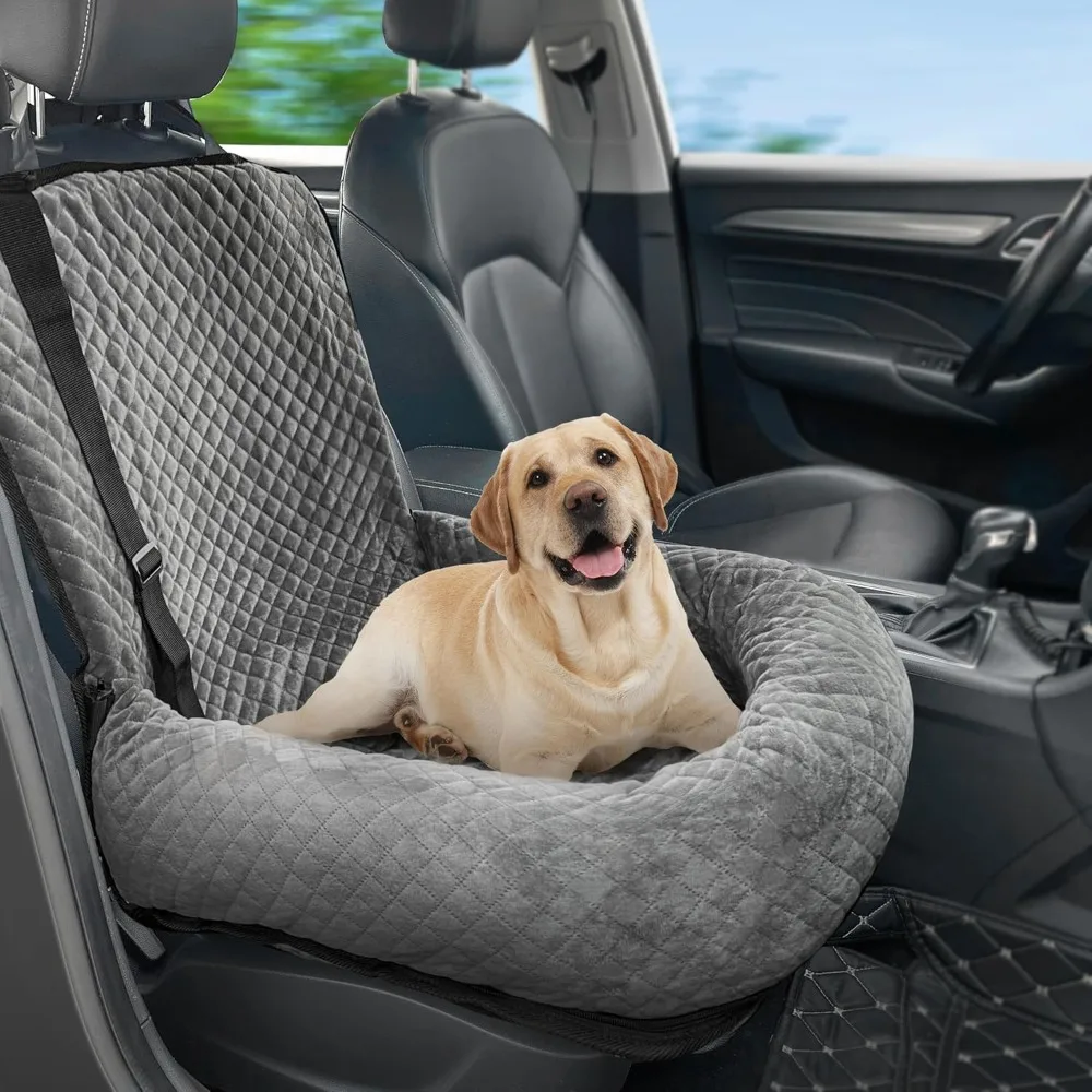 

Dog Car Seat for Small Medium Dogs,Detachable Washable Travel Safety Pet Booster Seat, Comfy Ultra Soft and Multifunctional Car
