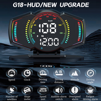 G18 Head Up Display GPS HUD Display Digital Speedometer MPH Compass Altimeter Multi-Function Direction, Gradiometer for All Cars