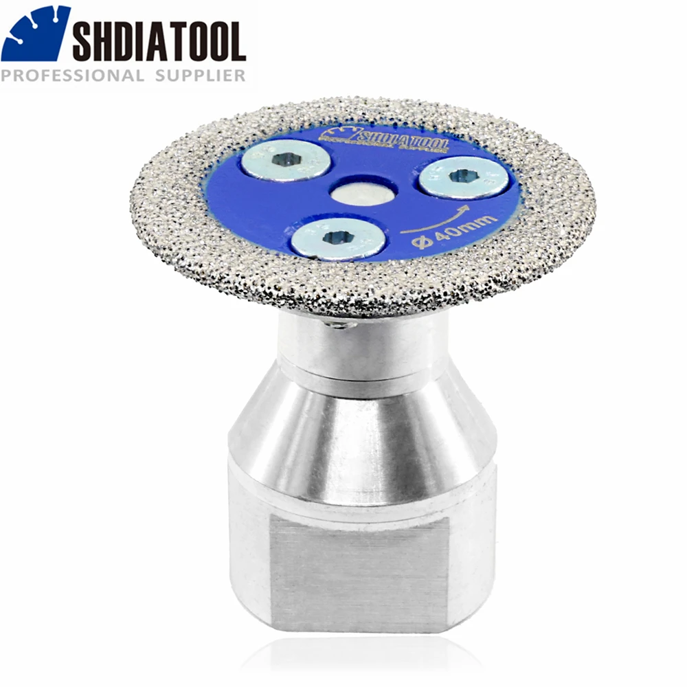 SHDIATOOL 1pc 40/50mm Diamond Carving Disc Engraving Wheel Cutting Tile Ceramic Granite Saw Blade M14 5/8\