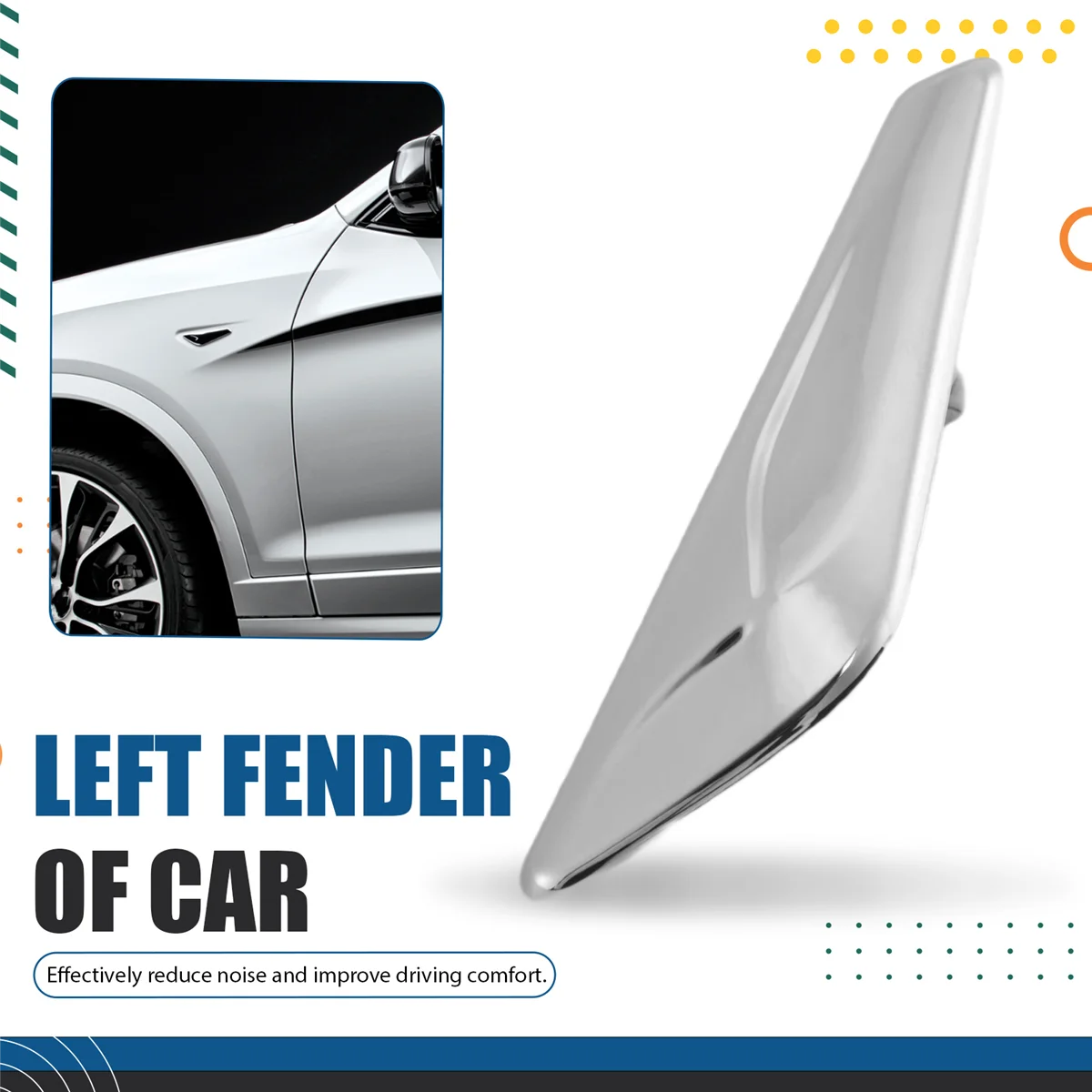 

Для BMW X3 X4 F25 F26 2013-2017 Передняя левая сторона Хромированная накладка на крыло Финишер Маркер указателя поворота Накладка на лампу -AB16