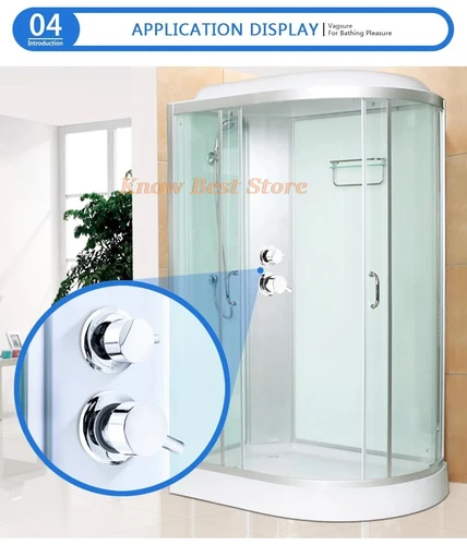 Imagen 2 del producto 2/3/4/5 vías salida de agua rosca centro distancia 10cm válvula mezcladora latón baño ducha grifo mezclador cabina