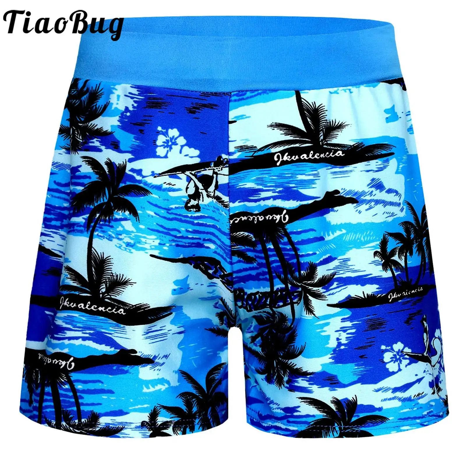 Youth Kids Boys High Quality Swim Shorts Swimwear Elastic Waist Quickly-dry Swimming Trunks for UPF 50+ Sun Protection Swimsuit