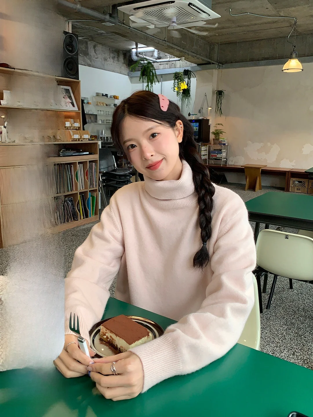 

Korean Sle High Collar Loose Women's Sweater Warm Commute Versatile Lazy Sle Top Pure Color Straight Tube Long Sve