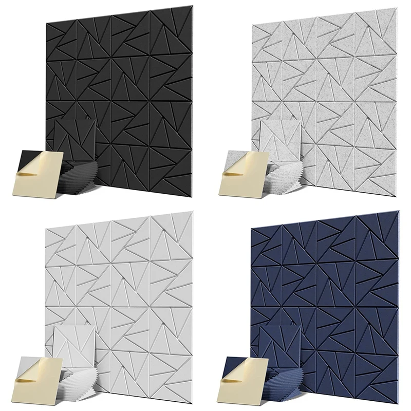 

16Pcs Acoustic Panel With Self-Adhesive,12X12X0.4In Sound Proof Panel,Sound Panel High Density For Home Studio Office