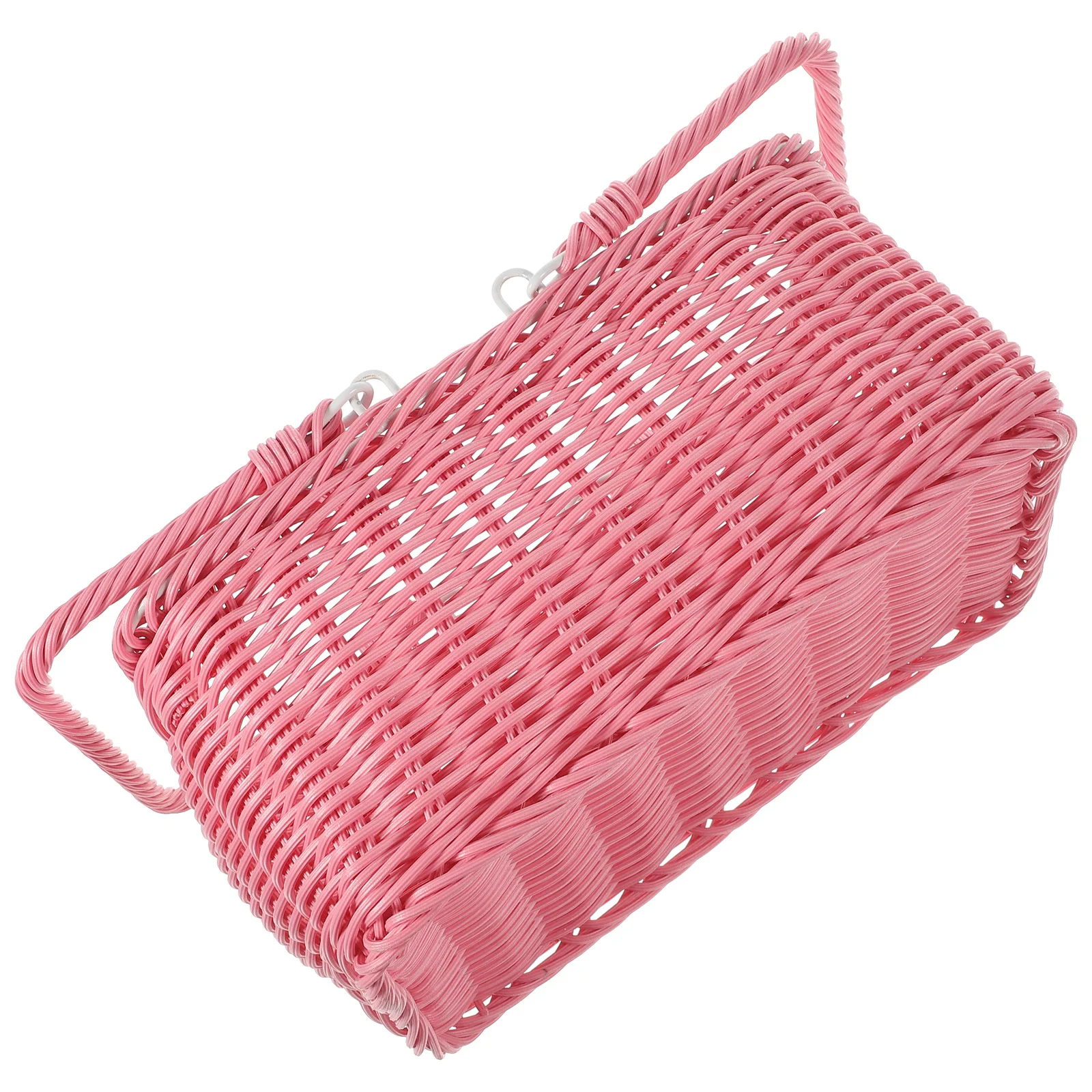 سلة نزهة منسوجة يدويًا، سلة تخزين من الخيزران، حامل أشتات محمول، تصميم فني لزهرة الفاكهة والخضروات