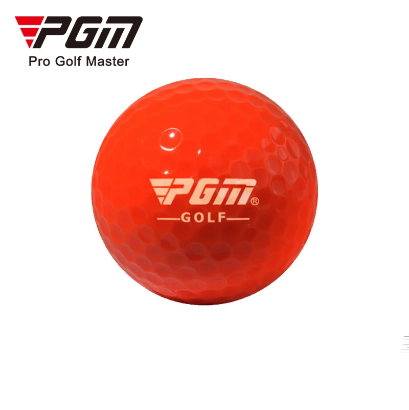 PGM 2pcs Golf Ball Durable Rotate Straight Synthetic Rubber Bilayer Golf Ball Colorful Elastic Indoor Outdoor Practice Training