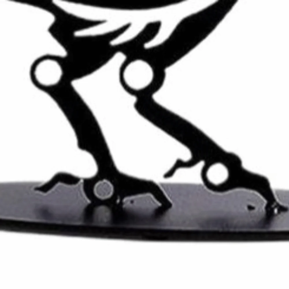 hollow cutout metal metal crow decor black indoor metal bird decor crow tabletop statue anti-rust metal bird statue 11.02in