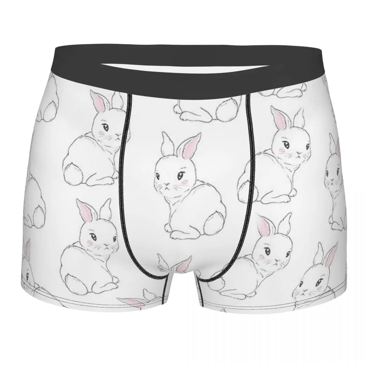 

Bunny Lover Kawaii Cute Easter Animals Underpants Cotton Panties Mens Underwear Print Shorts Boxer Briefs Boys Underwear