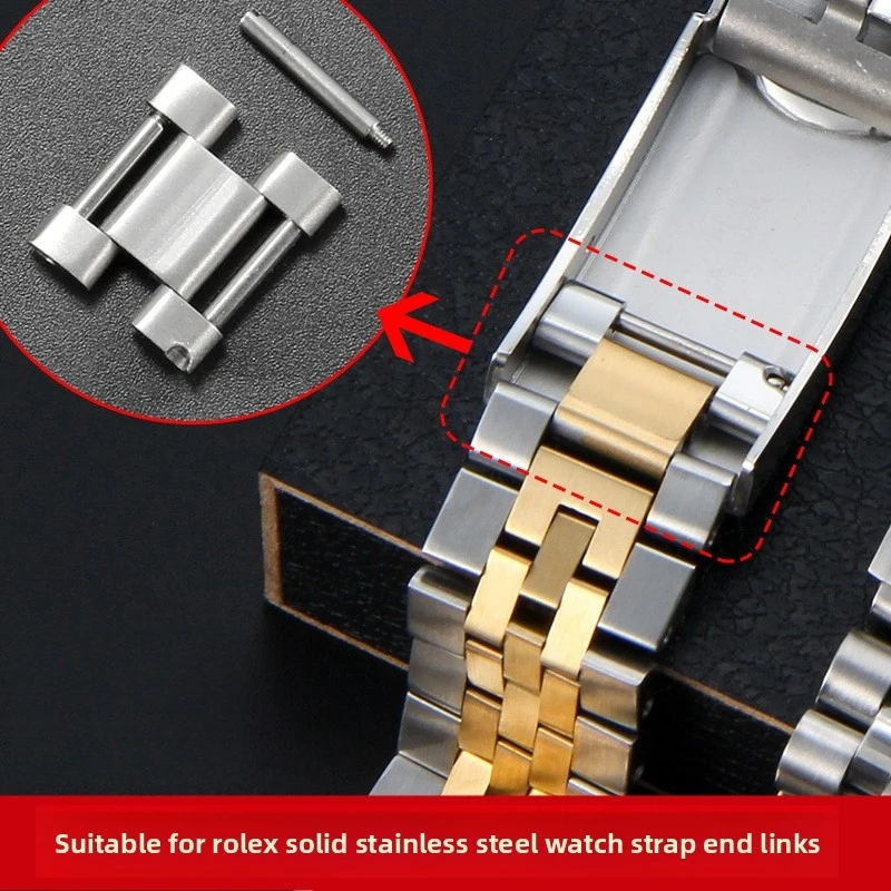 16x9mm Replacement for Rolex Daytona GMT Submariner Water Ghost Strap Accessories 316L Stainless Steel Link End Pieces
