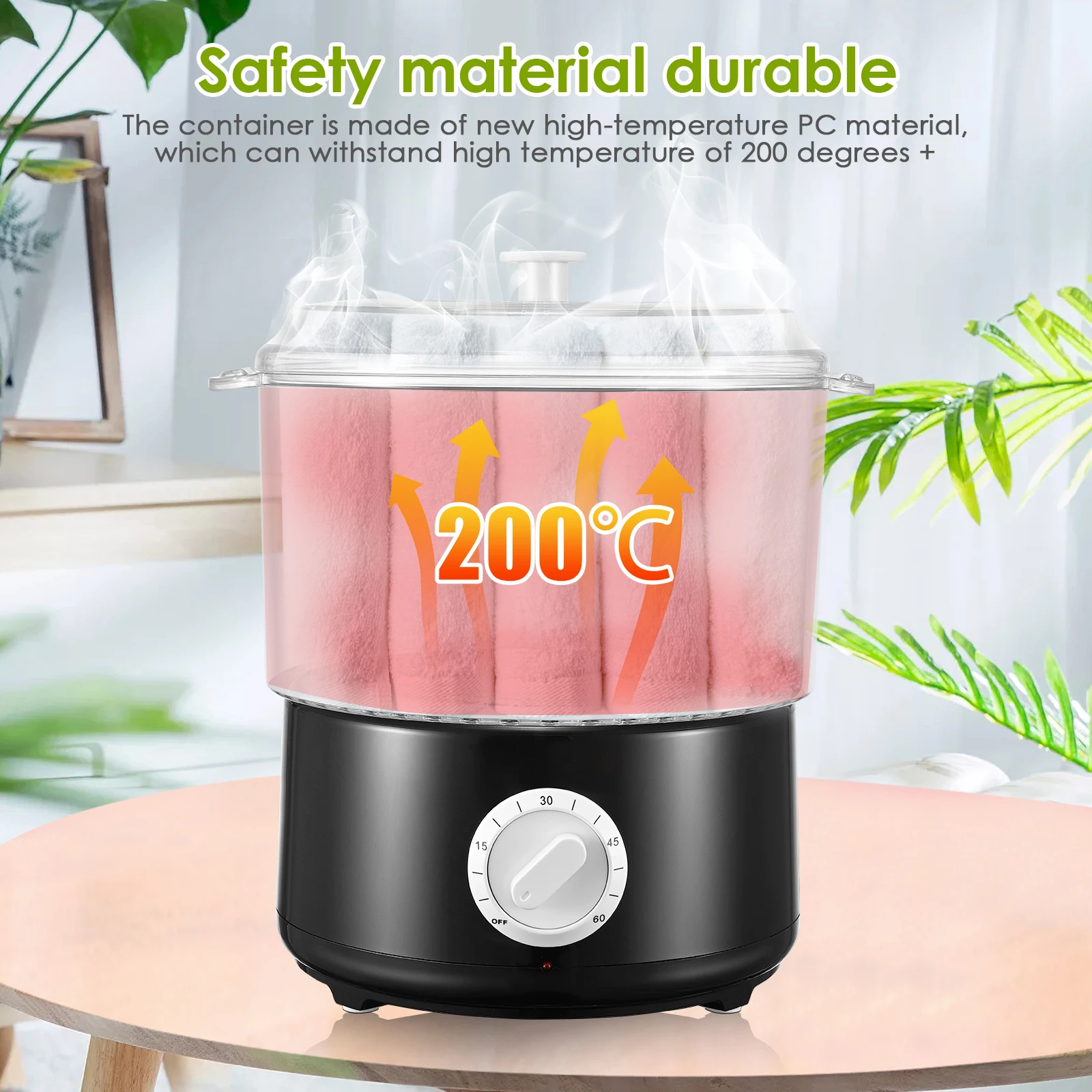 Quick heating Spa Towel Stone Warmer Heater Towel Steamer Daytime Multiple Use For Nail Salon Barber Shop And Hot Shaving