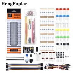 Electronics Component Basic Starter For Arduino Kit With 830 Tie-points Breadboard Cable Resistor Capacitor LED Potentiometer