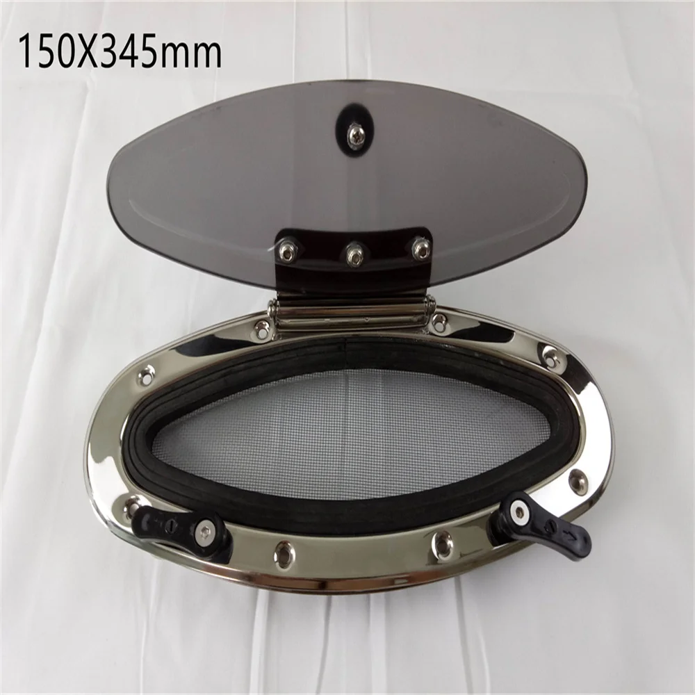 316L Stainless Steel Eye Shape Portlight Porthole Hatch Window Marine Boat Yacht