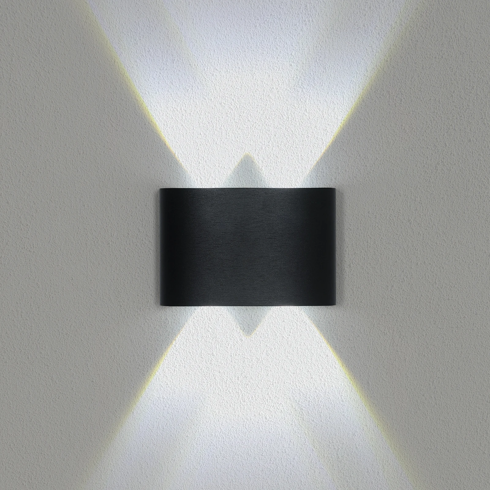 Lampada da parete a LED nera da 12 W, lampada da parete a luce bianca 6500 K, lampada da parete nera per soggiorno, camera da letto, sala da pranzo, corridoio