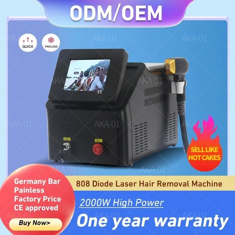 New Portable 3000W 808nm Diode 755 808 1064nm Wavelength Beauty Salon Freezing Point Painless Permanent Hair Removal