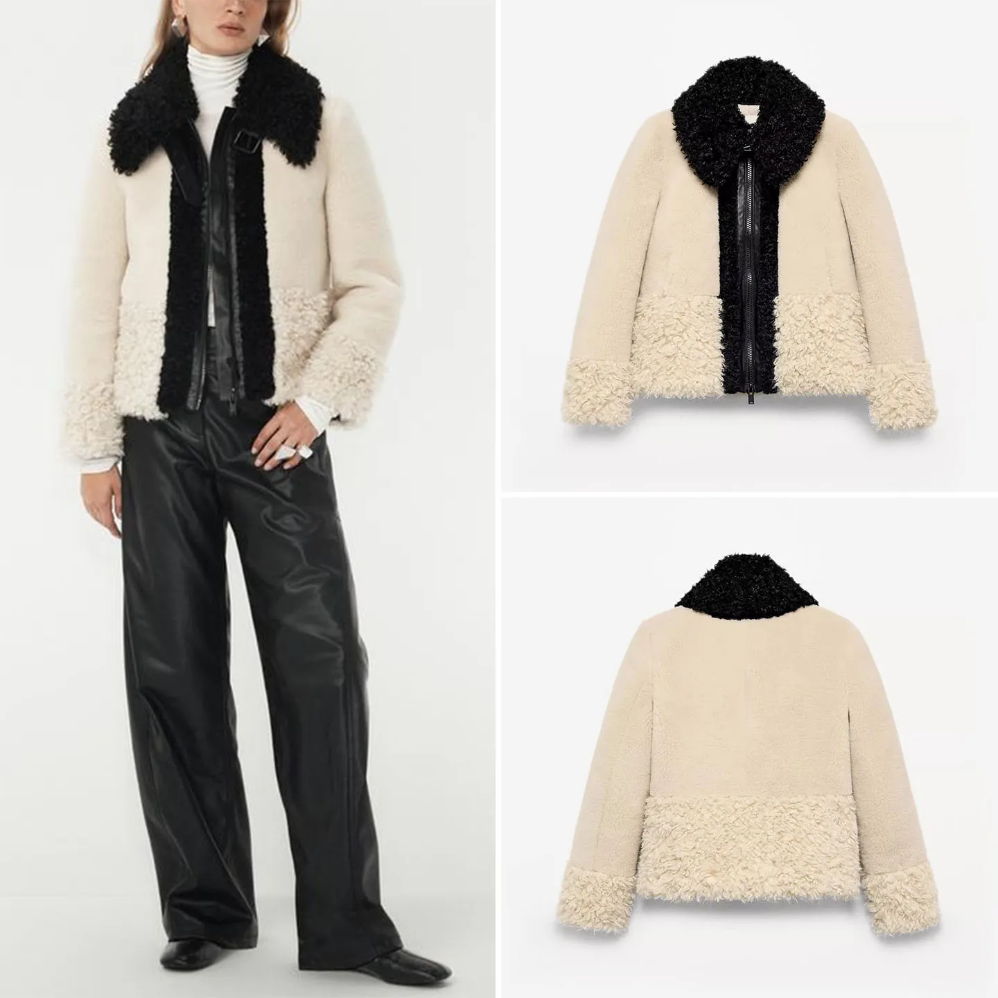 

Повседневное пальто в стиле пэчворк Jaet, женское пальто с воротником Faion, сезон весна-осень, длинная женская верхняя одежда на молнии