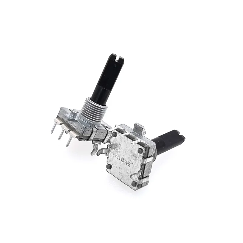 2PCS EC16 Type Rotary Encoder 24 positioning number 24 pulse number Sawtooth shaft 25MM digital Rotary potentiometer 3 Feet
