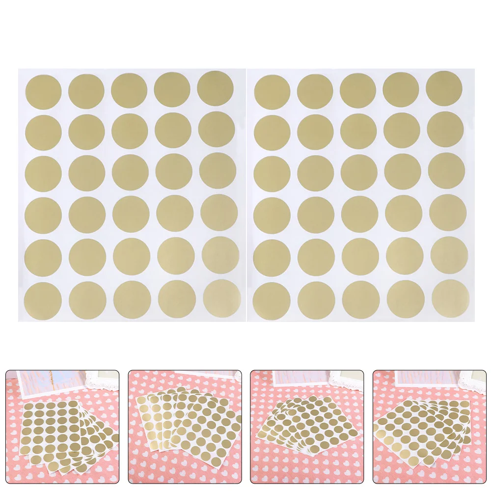 

300Pcs Round Scratch Off Stickers Self Adhesive Gold Labels for Gender Reveal Games Interactive Activities Label Stickers
