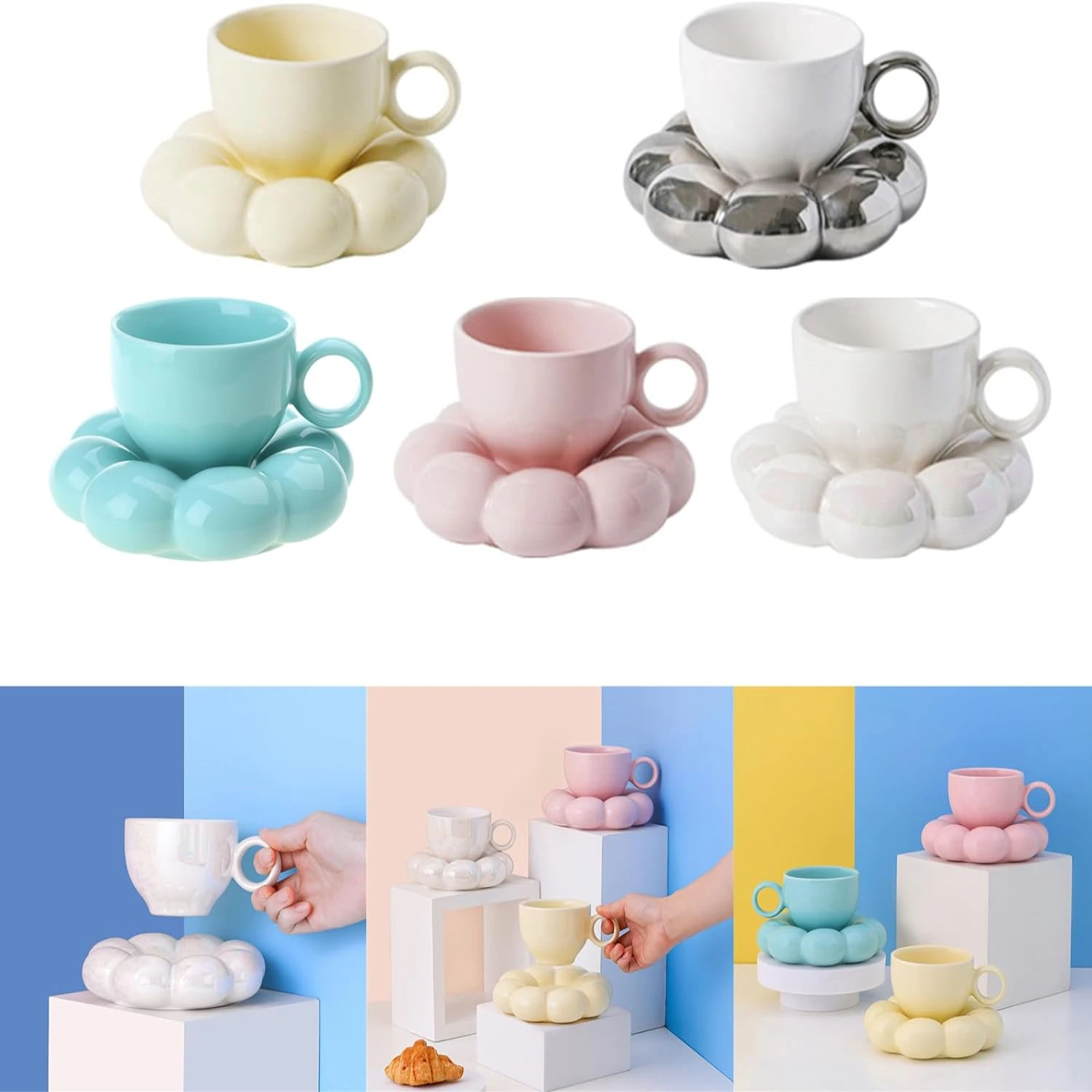 

Add a touch of luxury to your tea collection with this exquisite, handcrafted ceramic tea set. Elevate your tea-drinking experie