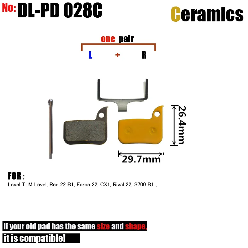 DELT 10 Pair Ceramics Bicycle Disc Brake Pads,FOR SRAM AVID Level,TLM,Level ,Red 22,B1,Force 22,CX1,Rival 22,S700,BIKE,Parts