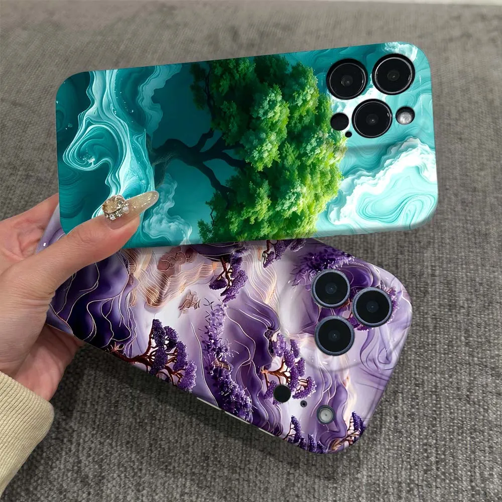 

Dreamy Landscape Art For Apple iPhone 17 16 15 14 13 12 11 X XS XR Air Pro Max Plus Mini Feilin Wave Oil Shell Cover