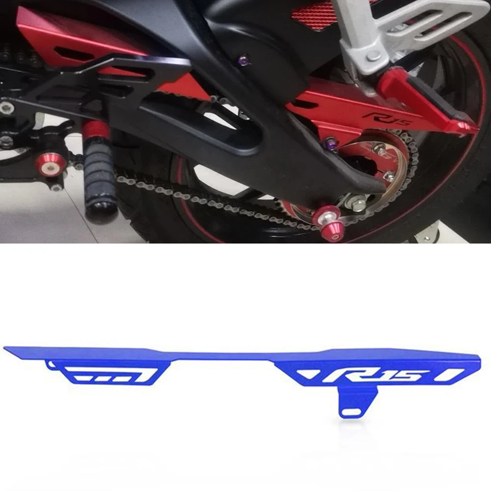 Motorbike Accessories Aluminum YZF R15 V3 Sprocket Cover Chain Guard Protector For Yamaha YZF-R15 YZFR15 V3 2017 2018 2019 2020