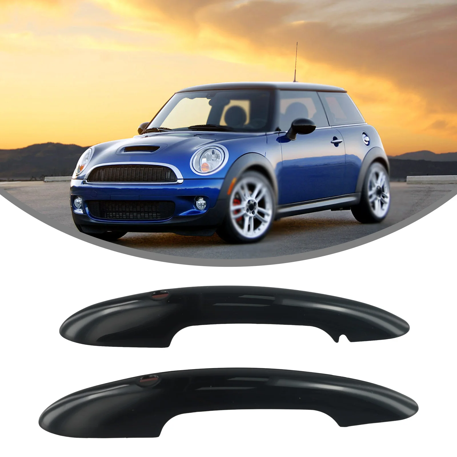 

1 Pair Car Door Handle Cover Sticker Trim For BMW MINI For COOPER F54 F55 F56 F57 F60 Black Exterior Parts Auto Accessories