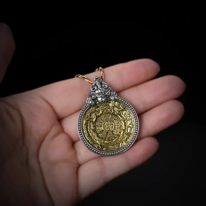 1PCS Craftsmanship Brass Nine Palace Bagua Pendant  Wall mounted decoration Feng Shui ornaments