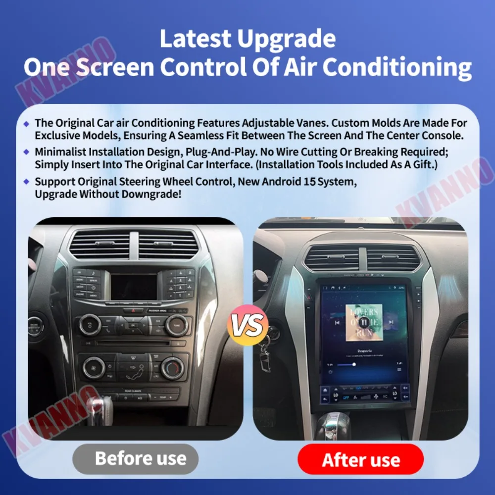 TS18/TS10 CPU Android15 Car Radio Screen For Ford Explorer 2011 2012 2013 2014 2015 2016 2017 2018 2019 Carplay Stereo Head Unit