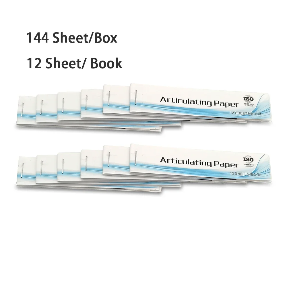 5 Box Dental Articulating Paper Strips Blue/Red Double-side Bite Paper 100um Hydrophilic Paper Denspay Consumables