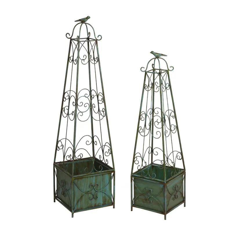 

Horticultural potted flower racks, iron brackets, cone-shaped flower racks, flower pot racks, iron lotus three-dimensional