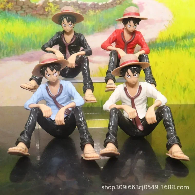 

4 стиля аниме-фигурок One Piece: Луффи, милые коллекционные модели, куклы, статуэтки для взрослых, украшение для стола и автомобиля, подарок для фанатов