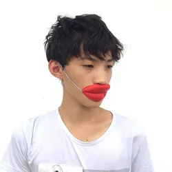 2025 New Props Jokes Sausage Red Lips Thick Halloween Funny Horror Latex Mask