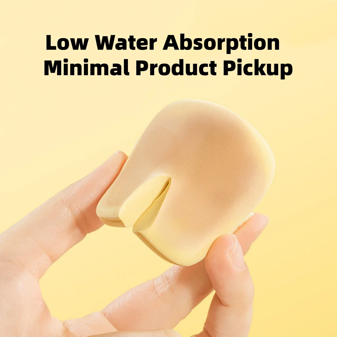 2024250 - Zestaw puszka do pudru i poduszki do nakładania, inspirowane ciasteczkami masłowymi, ultra miękkie, dwufunkcyjne do stosowania na sucho i na mokro, gąbka o minimalnym pochłanianiu produktu