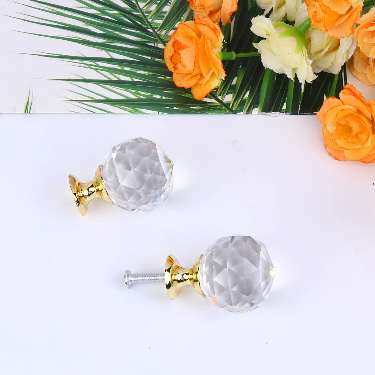 

10 Pcs Golden Handle Creative Door Dresser Simple Knob Pull for Furniture Home Decoration Practical