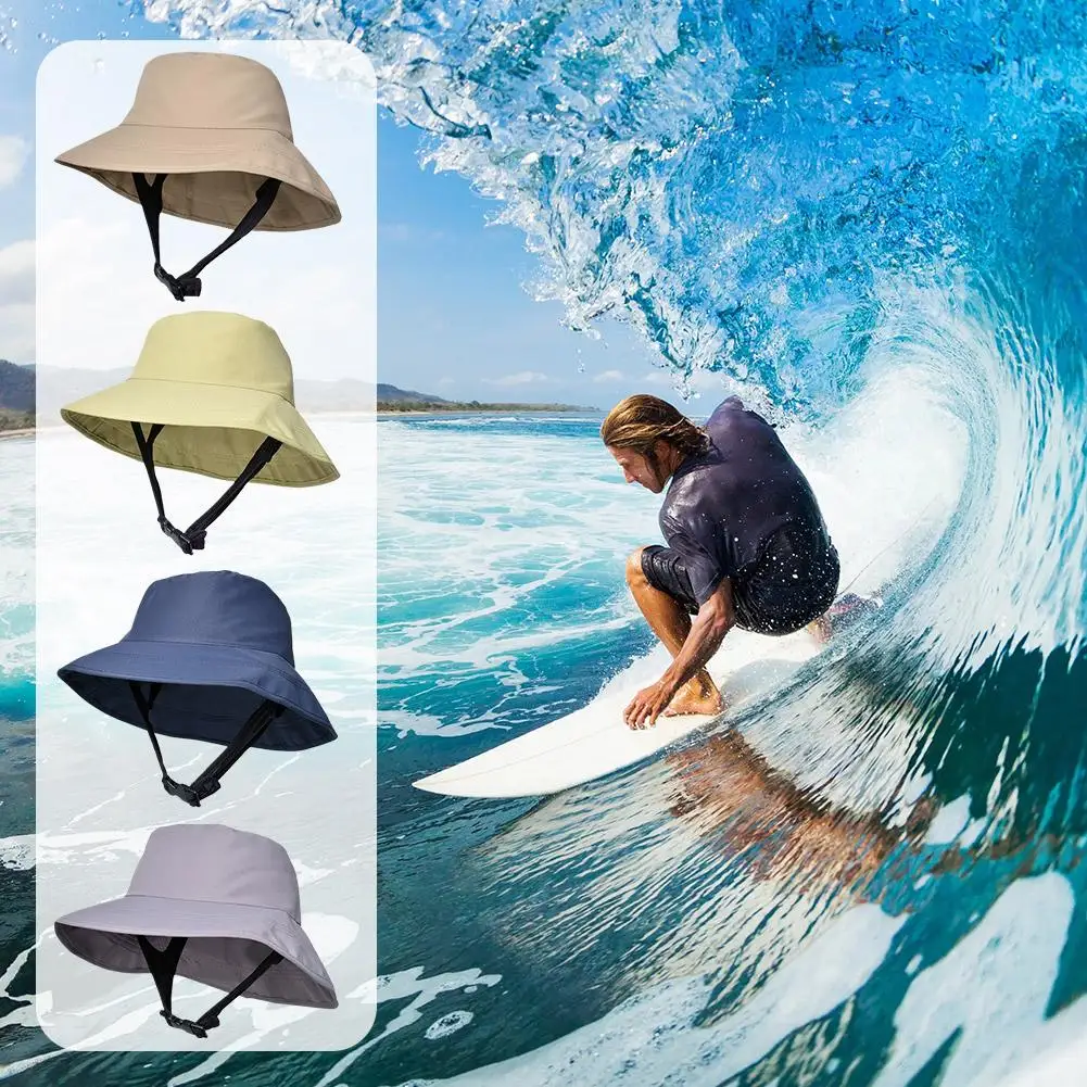 Sunscreen Surfing Cap Women's Men's Wind-proof And UV-proof Sun Hat Summer Light Breathable Outdoor Wide Brim Fisherman Hats