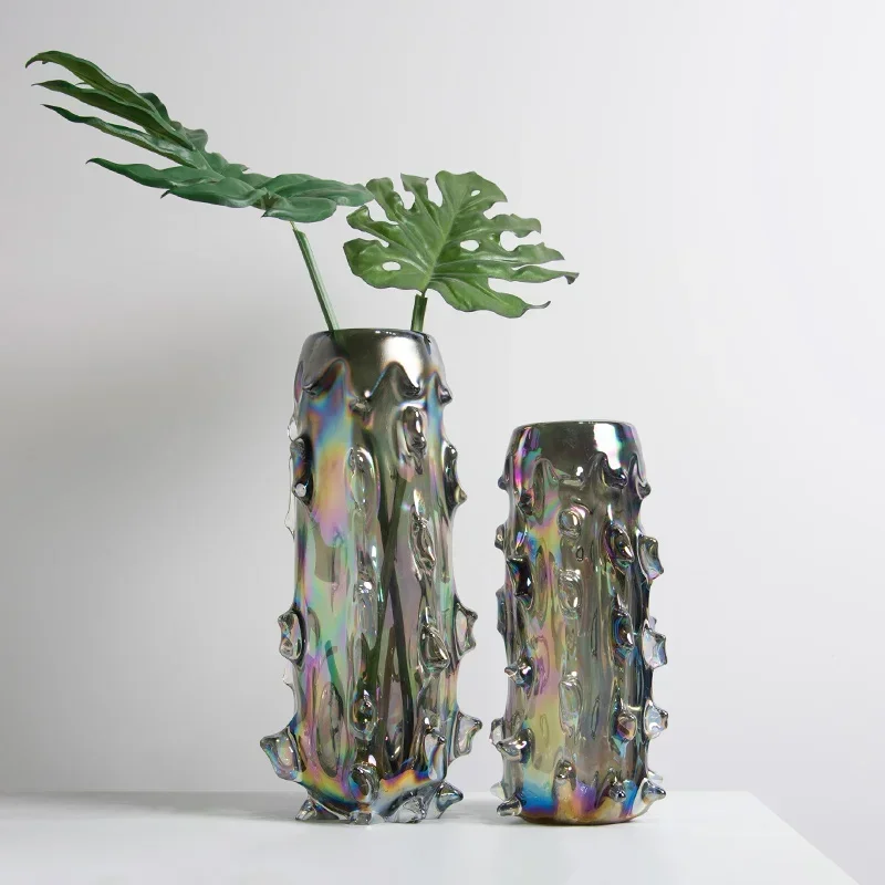 

European Entry Lux Decorative Vase Glass Ornament Living Room TV Cabinet Model Room